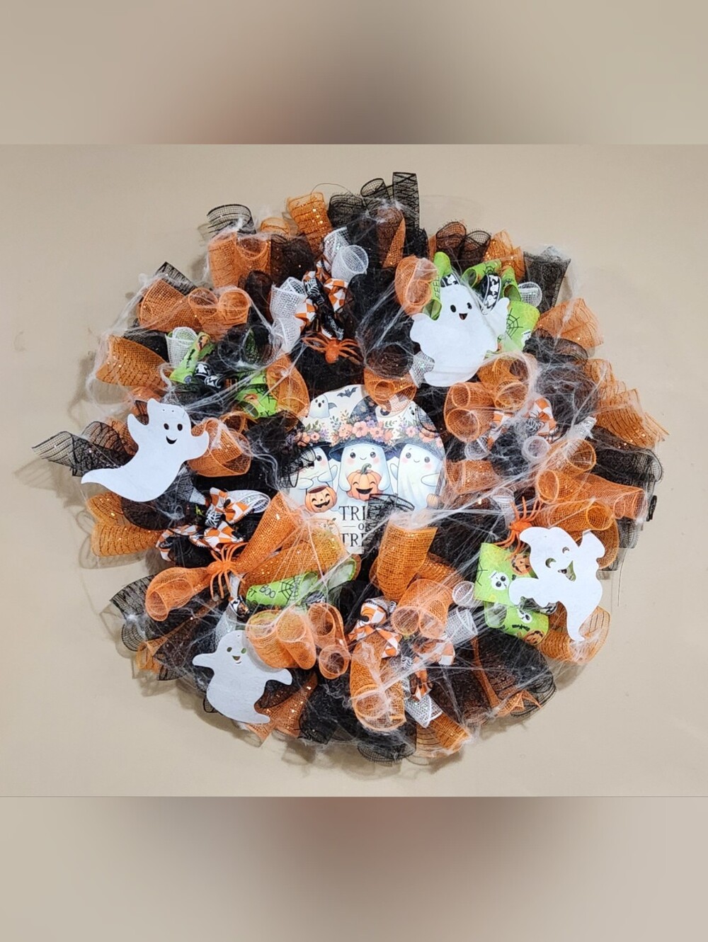 Halloween Deco Mesh Door Decor Wreath